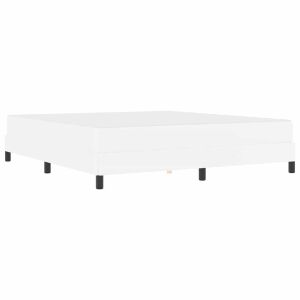 vidaXL Super King méretű fehér műbőr ágykeret matraccal - Hálószoba bútor