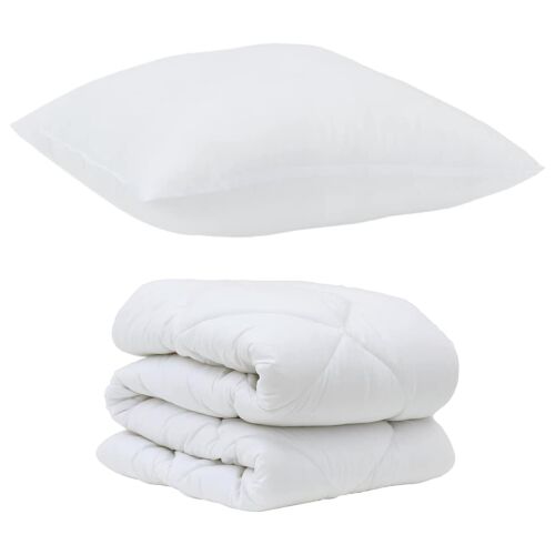 vidaXL Takaró szett párnával 2 pcs Fehér Mikroszál 143343169