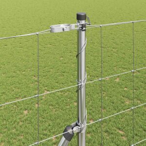 vidaXL Legelőkerítés Ezüst 25 x 1.6 m Horganyzott acél 143344546 - Kert