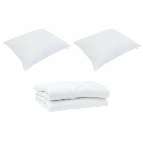 vidaXL Paplan párnával 3 pcs Fehér Mikroszálas 143345783