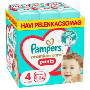 Pampers Premium Care Pants Maxi 4 havi pelenkacsomag, 9-15kg, 114 darab - Pelenka