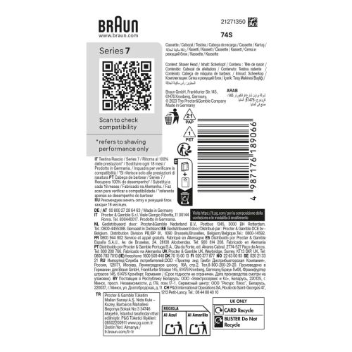 Braun Series 7 74 S Borotvafej 143351275