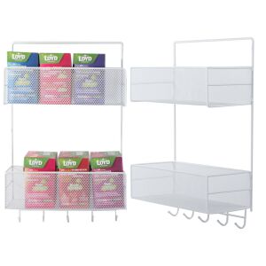 Fém szervező függőpolc konyhai polc fürdőszobai fogas