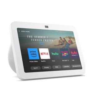 Amazon Echo Show 8 (2023, 3. generácia), inteligentný reproduktor, 8" displej, 13 MP kamera, Wi-Fi, Bluetooth, stereo, biely
