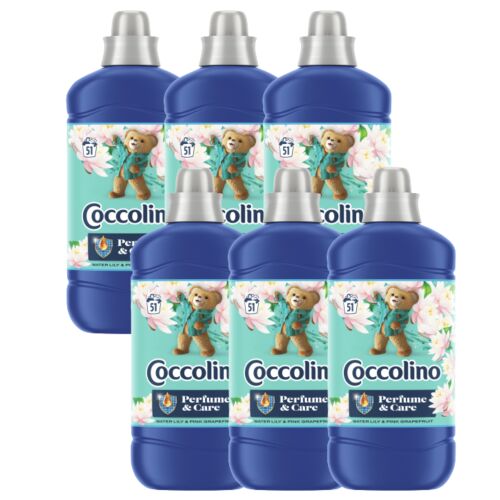 Coccolino Water Lily & Pink Grapefruit Weichspüler Konzentrat, 6 Flaschen für 306 Waschgänge