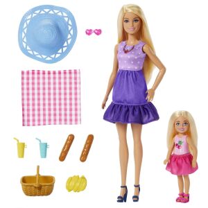 Barbie és Chelsea baba piknik készlet kiegészítőkkel - Játékbaba kiegészítő