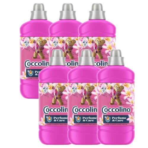 Coccolino Tiare Flower & Red Fruits fabric softener concentrate, 6 pack