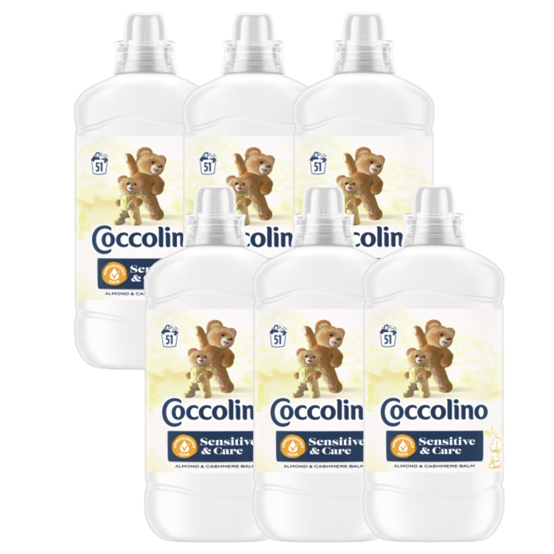 E-shop Coccolino Sensitive Almond Rinse Concentrate 306 umývanie 6x1275ml