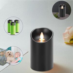 Sírgyertya betét, elemes gyertya, LED gyertya, 15 cm, lánghatású