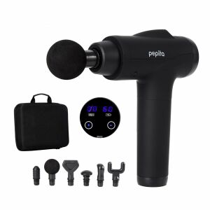 Pepita PRO masszázspisztoly 6 fejjel, 30 sebességgel, hordozótáskával - Pepita