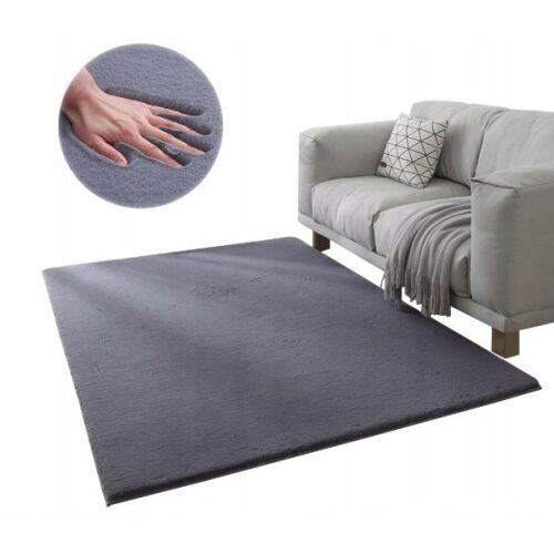 PLÜSS SZŐNYEG, SÖTÉTSZÜRKE, PUHA ÉS KELLEMES, 160x220 CM 143357011