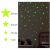 Set 75 stickere fosforescente decorative, stele, buline, lumineaza verde, dimensiuni 1-4 cm 143359781