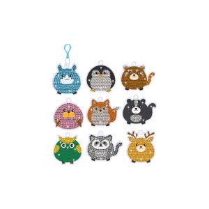 Zestaw do tworzenia breloczków i zawieszek z diamentami - Zwierzęta leśne 143716140 - Manyuk Toys