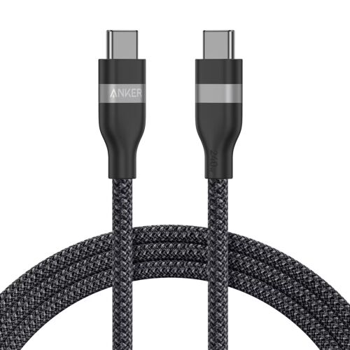 Kabel danych Aker, USB-C - USB-C, 240 W, 1,8 m, czarny