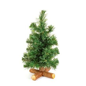 Mini Műfenyő Fatalppal - 30 cm