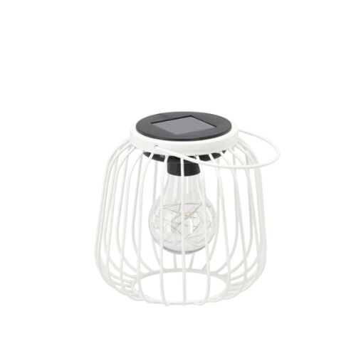Fehér fémsolár lámpás 15 cm 144170893 - Otthon és kert