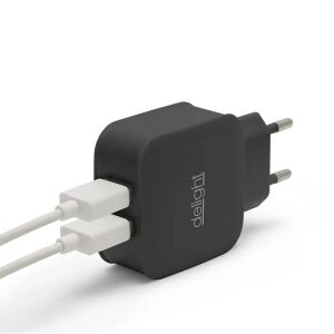 Adaptor - 2USB - negru 144169198 - Adaptoare de rețea