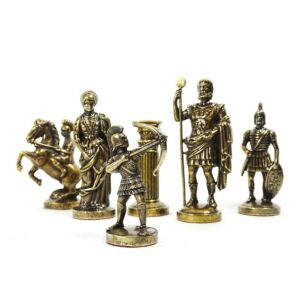 Exkluzív nagy sárgaréz sakkfigurák - Archers 44x44cm - S10BBRO