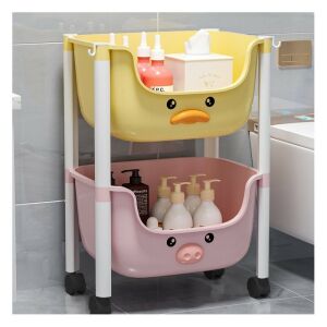 Gyerek műanyag kerekes szekrény állatokkal 85x37,5x25,5 cm PO18KOL