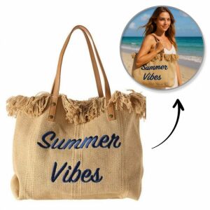 Nagy barna strandtáska boho rojtokkal, tágas bevásárlótáska TP11BR 143390634 - Öltözködés kiegészítő