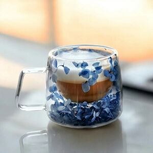 Termálüveg hortenziával belül 180ml dekorációhoz és ajándékozáshoz 1db SZK154