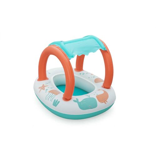 Bestway Comfort Plush felfújható babacsónak napellenzővel, izolált