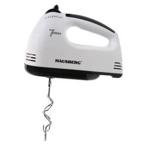 Hausberg HB-4112NG Kézi mixer 250W - Fehér / Fekete 143395156 - Kézi aprító, Kézi mixer, Gyümölcscentrifuga és préselő és Elektromos tésztagép