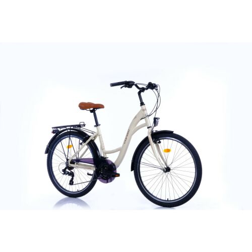 Corelli Glowie 28 könnyűvázas női trekking kerékpár 51 cm Krém 143395872