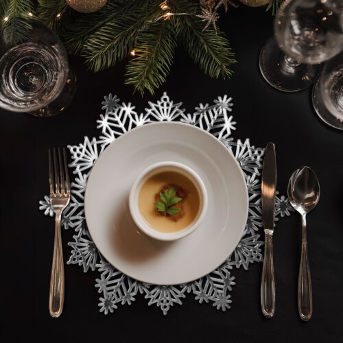 Szilikon edényalátét - jégkristály - ezüst - 38 cm 143395894