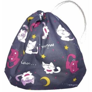 MK Bea Kis cipószsák – szürke alapon cicás mintával 143397773 - Bevásárlóháló, rendező táska