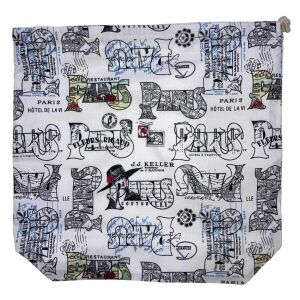 MK Bea Nagy cipós zsák – Paris mintás 143397774 - Bevásárlóháló, rendező táska