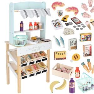fából készült bevásárlópiac 143402008 - Babakonyha & Játékkonyha
