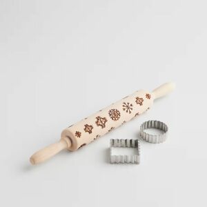 HOME & YOU sodrófa mintával 43cm, hópehely 143405226 - Sodrófa & Nyújtófa