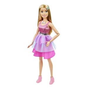 Mattel Barbie 71 cm magas szőke baba rózsaszín ruhában - Mattel Baba