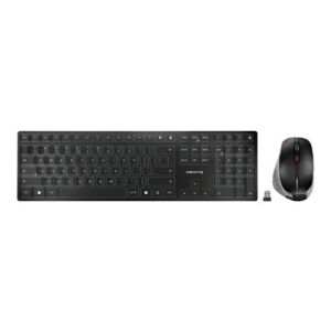 CHERRY DW 9500 SLIM billentyűzet Egér mellékelve Univerzális RF vezeték nélküli + Bluetooth QWERTY Angol Fekete, Szürke 143407529 - Billentyűzet