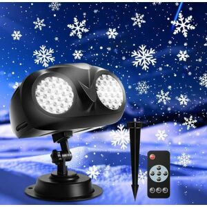 Karácsonyi Doppelröhren-Schneefallprojektor mit Fernbedienung - Outdoor Weihnachtsdekorationen