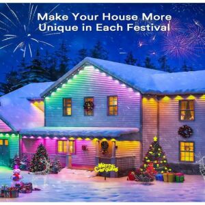 Wifi RGB LED-Lichterkette zur Dekoration eines Hauses für Weihnachten und Neujahr - LED-Streifen