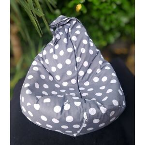 Ökodeko szürke pöttyös babzsákfotel gyerekeknek, puha babzsák részlet - Babzsákfotel & Ülőke