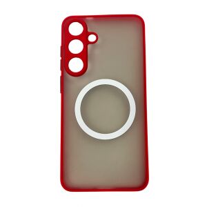 Samsung S25 Plus mágneses műanyag tok, piros-fekete 143413718 - Cellect