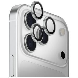 UNIQ Optix Aluminum Camera Lens Protector kamera lencse védő fólia ezüst színű szegéllyel applikátorral iPhone 17 Pro/17 Pro Max 143416110 - UNIQ