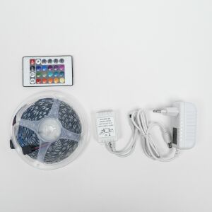 PNI RGB5050 LED traka, 5m, s daljinskim upravljačem, napajanje 230 V, prigušivanje, svjetlosne igre, 300 LED tip 5050 143427917 - Lampa i rasvjeta