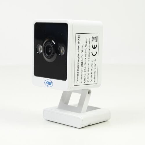 Camera supraveghere video PNI IP744 4MP cu IP, detectie miscare, audio bidirectional, slot card micro SD, unghi larg, control din aplicatie, imagine color pe timp de noapte, interior si exterior 143428173