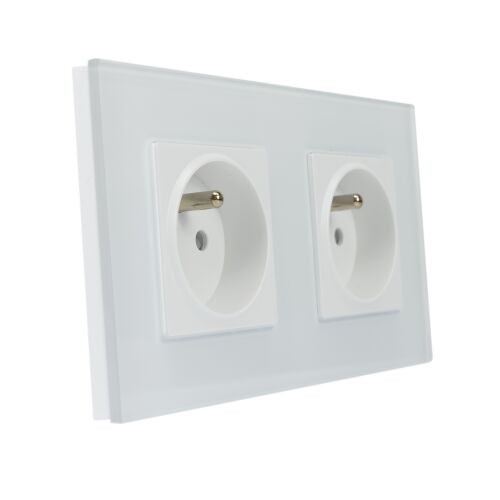 PNI WP312 vstavaná dvojzásuvka so skleneným rámom, 16A 143428204