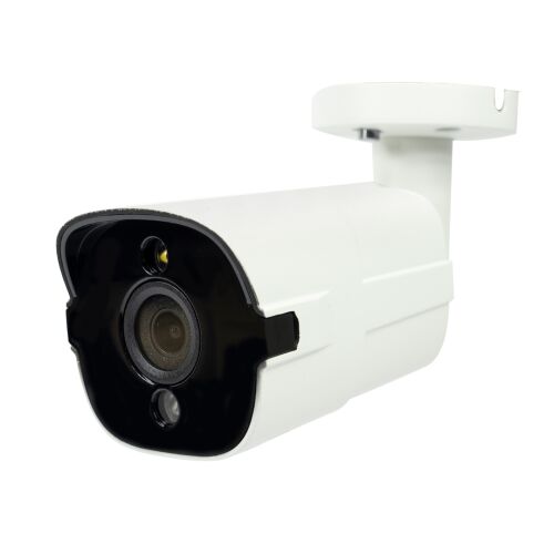 Camera supraveghere video PNI IP818JS, POE, bullet 8MP, 2.8mm, pentru exterior, alb 143428563
