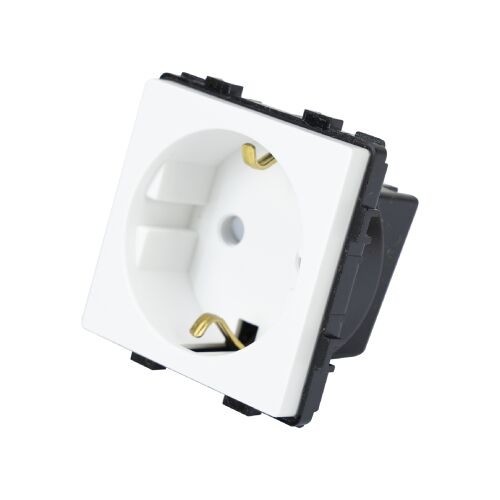 Priza modulara simpla PNI WP331, 16A, schuko, pentru rama din sticla 143428912