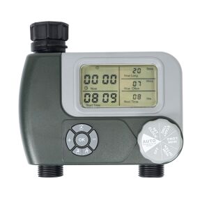 Програматор за напояване PNI WT10, LCD дисплей, 3/4 връзка, 2 изхода, зелен 143429100 - Напояване