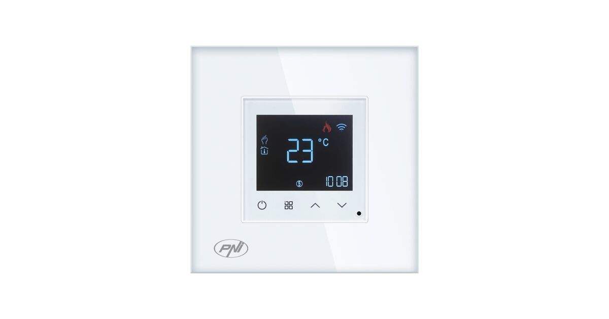Smart-Thermostat PNI CT26W WiFi für elektrische Fußbodenheizung oder Pumpengruppe, inklusive Bodensensor, Einbaumontage, Steuerung über die Tuya Smart-Anwendung, tägliche Programmierung, manueller/aut 143429795
