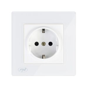 PNI WP101 jednostavna ugradna utičnica sa staklenim okvirom, 16A, 3700W, 230V 143429636 - Utičnica i utikač