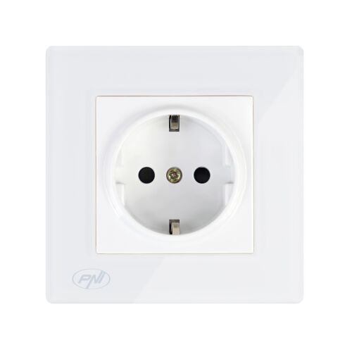 PNI WP101 jednostavna ugradna utičnica sa staklenim okvirom, 16A, 3700W, 230V 143429636