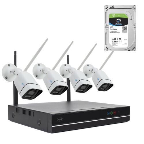 PNI House WiFi660 NVR-Videoüberwachungskit-Paket und 4 drahtlose Kameras, 3 MP mit 1 TB HDD enthalten 143430085